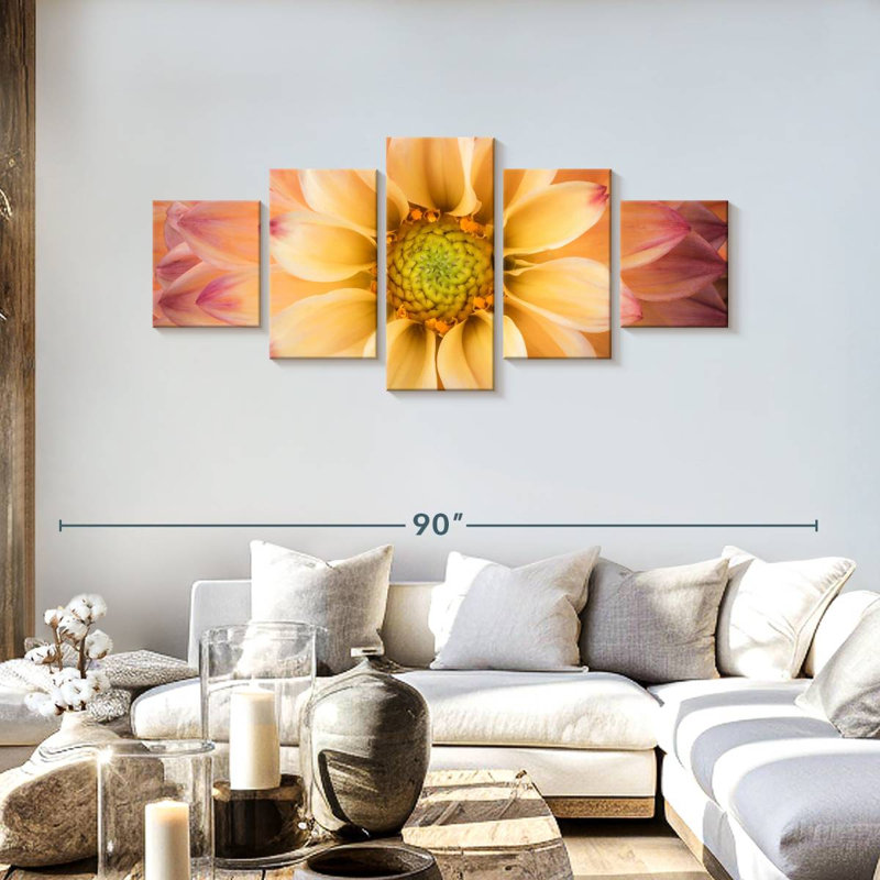 Joli dahlia, H 30 po x l 68 po