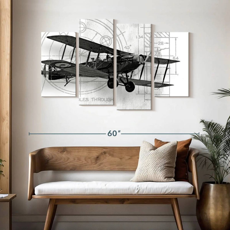Mehar Flight Plans I, 32" H x 52" W