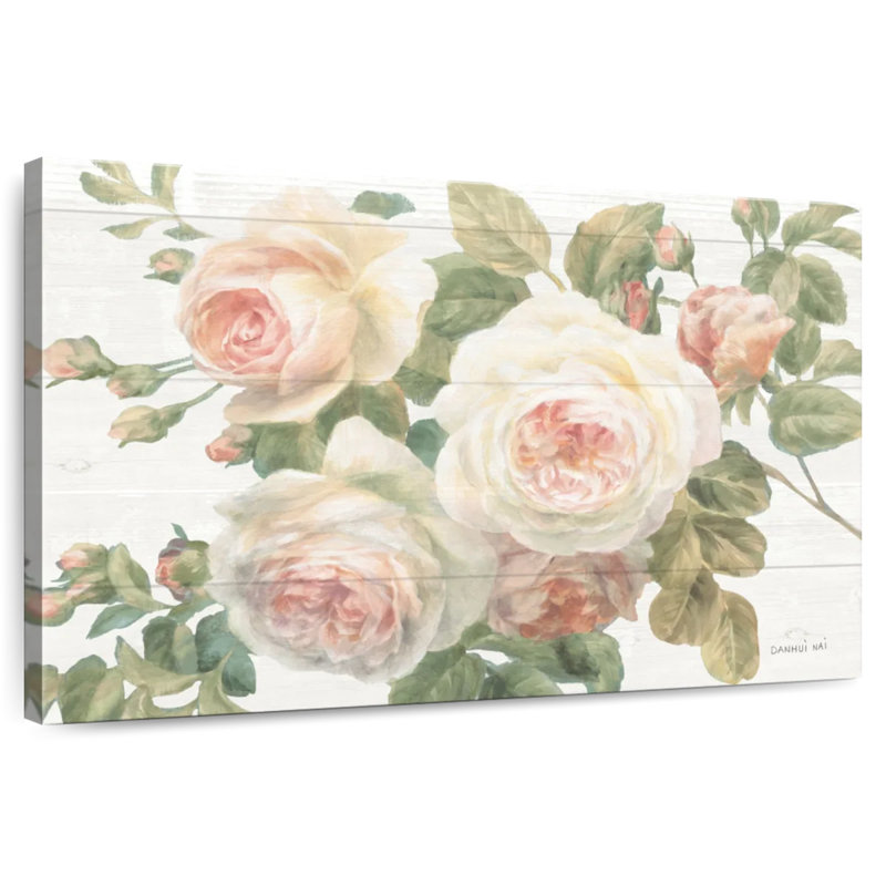 Harnek Vintage Roses - blanc, H 20 po x l 30 po