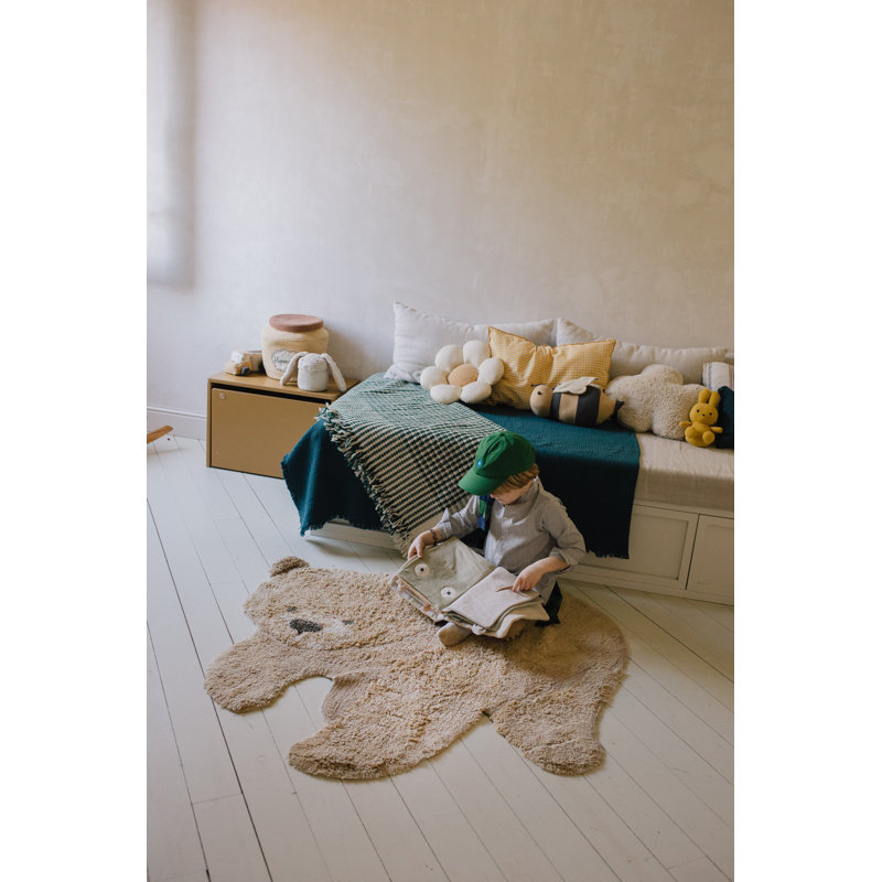 Washable Animal Cotton Rug Bear