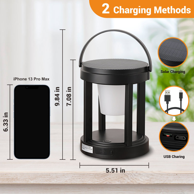 10'' Battery Powered Integrated LED Color Changing Outdoor Lantern