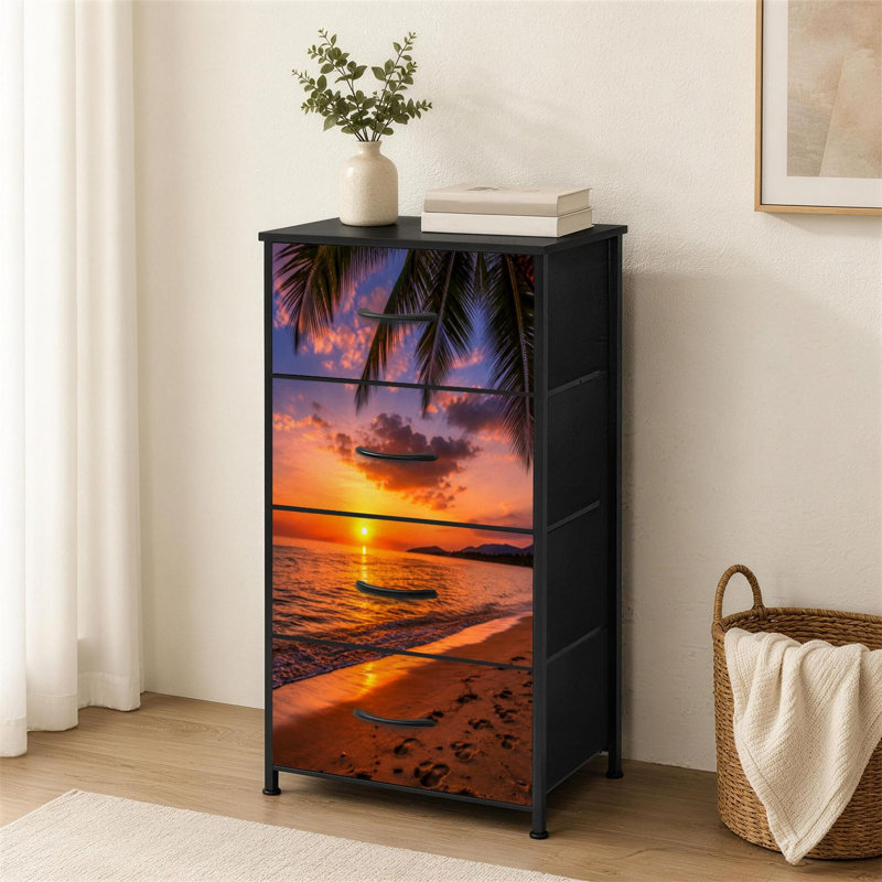 Commode à 4 tiroirs pour la chambre à coucher Beautiful Beach