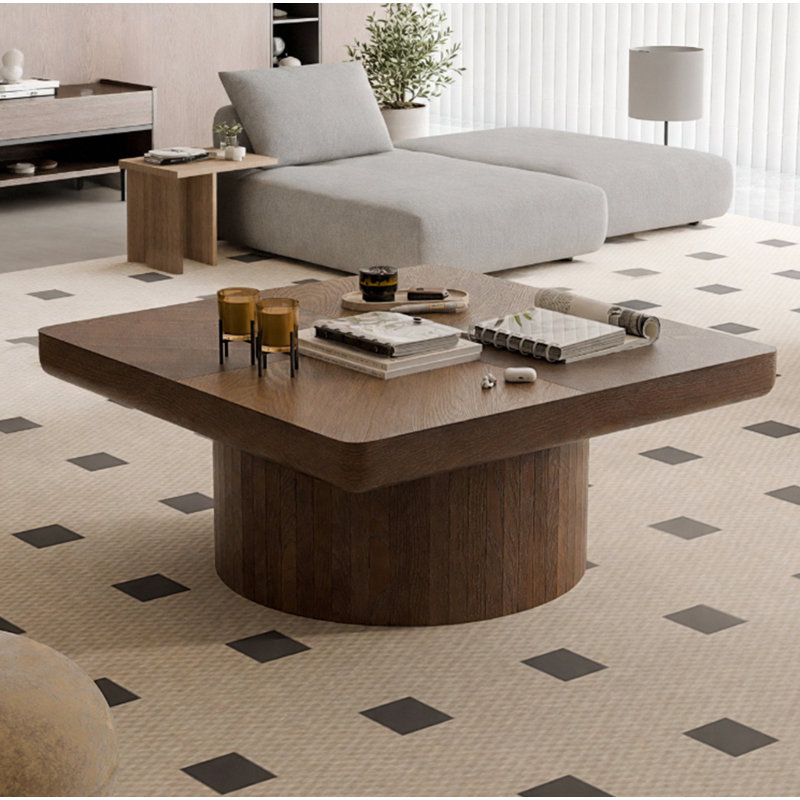 Wood Square Coffee Table, Walnut