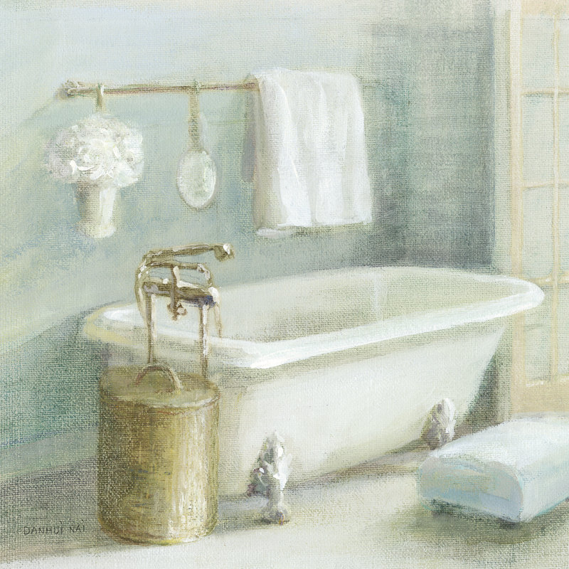 " Refreshing Bath II Brass " by Danhui Nai, 12" H x 12" W