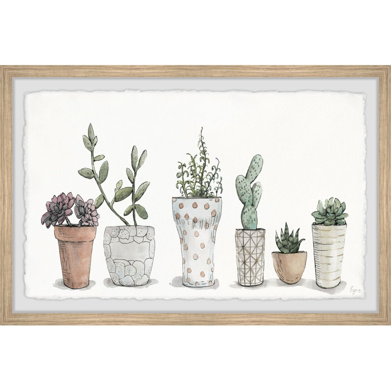 «Vases de plantes décoratives», reproduction encadrée, H 8 po x l 12 po x P 1,5 po