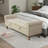 Upholstered Button-Tufted Storage Bench With Double Lids-1365589412