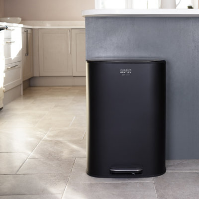 Galvanised Steel Step On Kitchen Trash Can - 13.21L