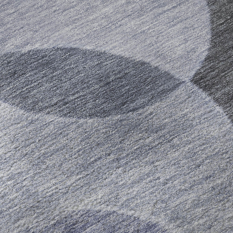 Tapis géométrique de qualité supérieure lavable à la machine AMF1751, Rond 8 pi