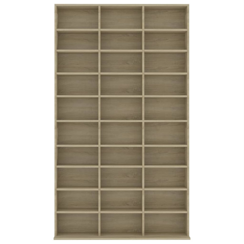 vidaXL CD Cabinet Sonoma Oak Engineered Wood Large CD Cabinet, Sonoma Oak