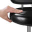 Tabouret pivotant rond en cuir noir Pu-1889103777