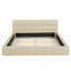 Grand lit plateforme tapissier avec tissu épais et lit au sol avec structure solide-1184734971