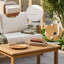 Chaise longue d'extérieur avec coussins Acacia (ensemble de 2)