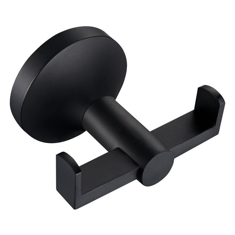 APLusee Double Bath Towel Holder Black
