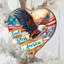 Ornements en bois God God Bless America