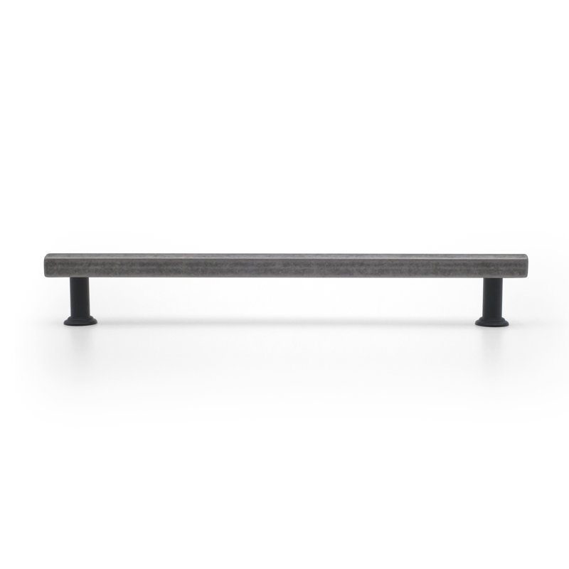 Mod Two Tone Bar / Handle Pull, 5", Matte Black/Weathered Nickel