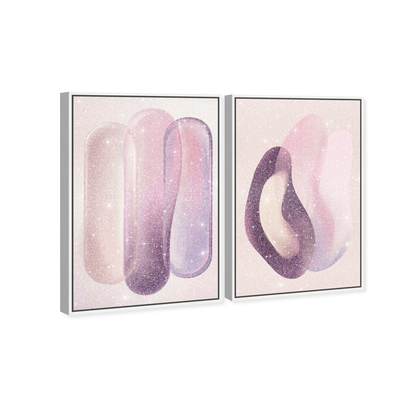 Berry Love Set Set by Oliver Gal, 74"H x 50"W, White Floater Frame