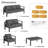 Tempie 7 - Person Patio Conversation Sets with Cushions-1541039113