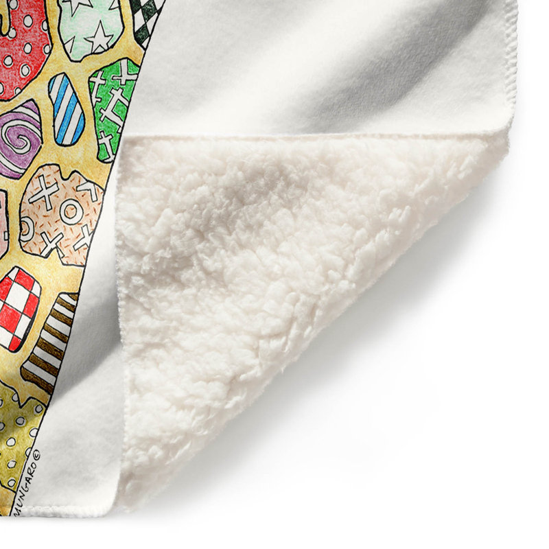  Couverture girafe, 51 po x 60 po, Blanc
