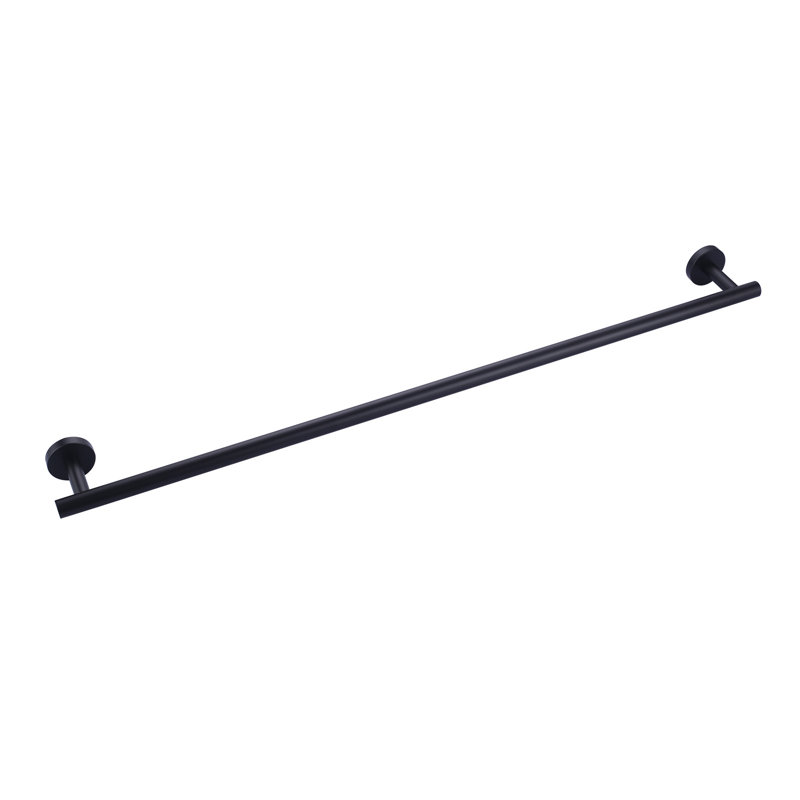Barre à serviettes murale SUS304, Noir mat, H 2 po x l 32 po x P 3,1 po