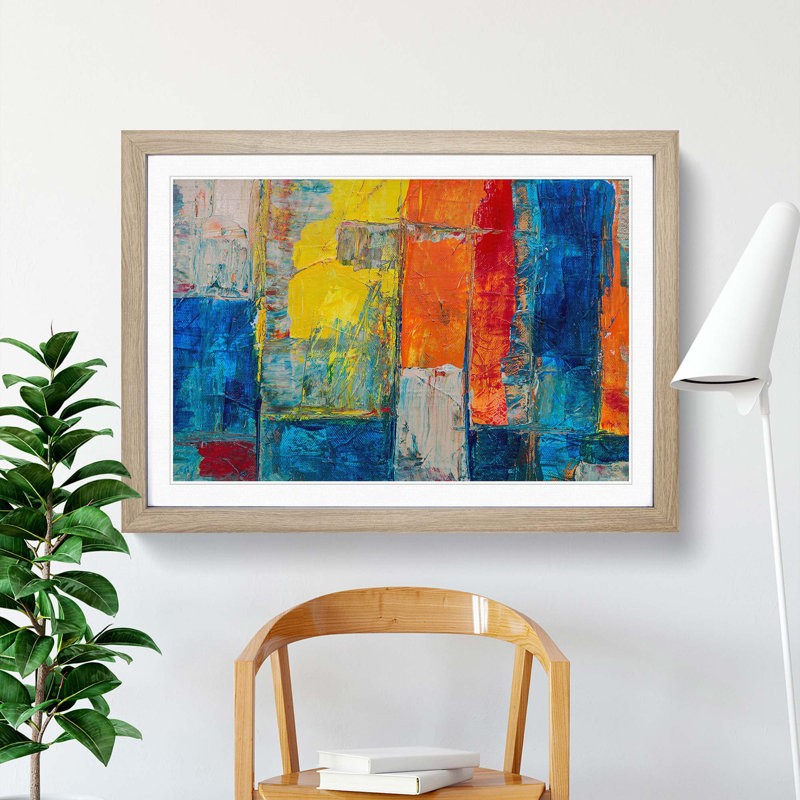 Abstract Vol.396 by S.Johnson - Framed Print, 62cm H x 87cm W x 2cm D, Oak Framed