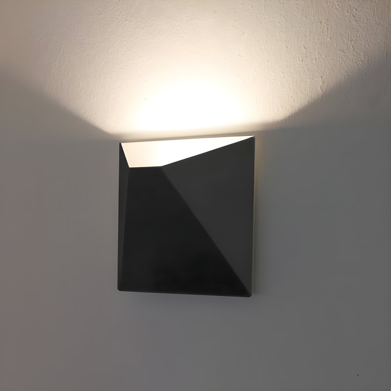 Chrishonna LED Flush Mounted Sconce-Modern Geometric Wall Sconce – Square LED Shadow Box Lamp by Mossodor, Elegant Indoor Lighting