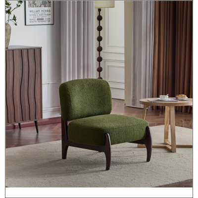 Méridienne moderne de 25,5 po avec structure en bois massif, revêtement doux et durable Boucle, parfaite pour le salon, la chambre à coucher ou le bureau