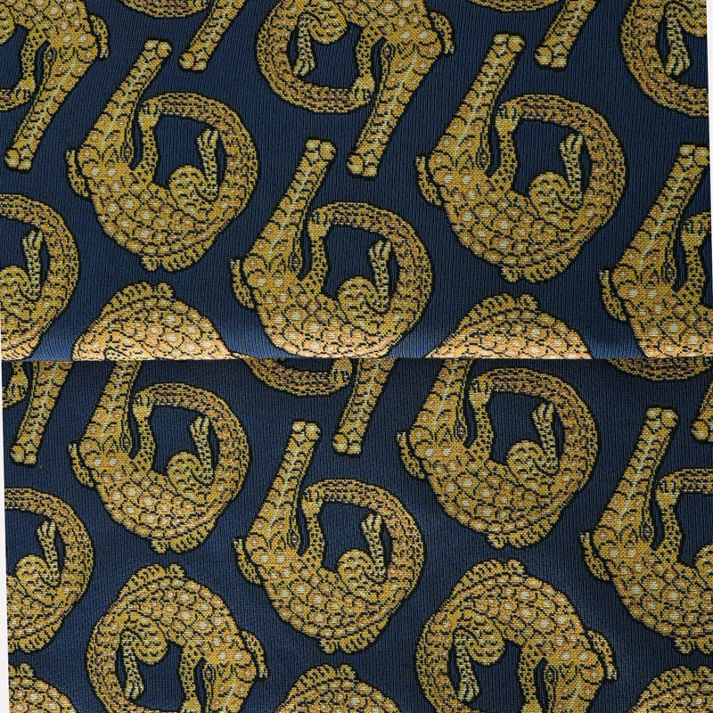 Croco Jacquard Fabric, Royal