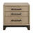 Brown 3-Drawer Nightstand With USB