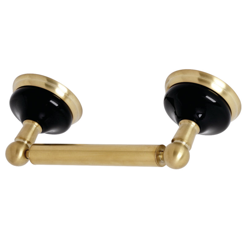 Kingston Brass Water Onyx Toilet Paper Holder, Brushed Brass