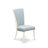 5 Piece Kitchen Table Set for 4 Includes a Square Dining Room Table and 4 Baby Blue Linen Fabric Parson Dining Chairs, Linen White-1652429098-1652467057-1652467062