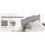 Lit plateforme en tissu d'ameublement