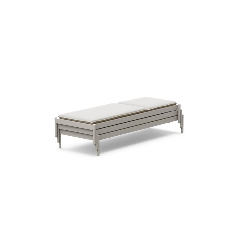 Terra Sun Lounger, Sunbrella Origin Putty Cushion/Tan Frame