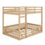 Wood Bunk Bed With Ladder And Guardrails-1084018574