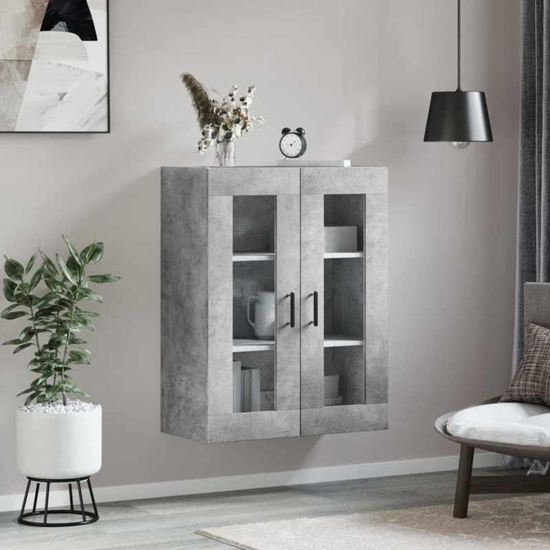 Menca Wall Bathroom Cabinet, Concrete Grey