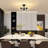 3-Light Modern Sputnik Bubble Globe Glass Semi Flush Mount-1702270518