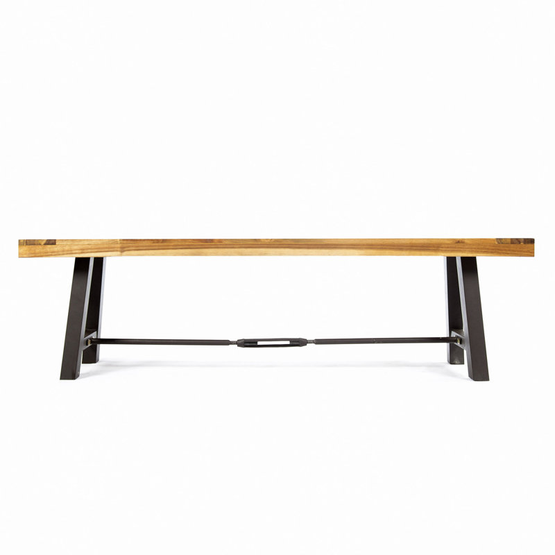 Banc de salle à manger en bois d'acacia, banc de patio sans dossier