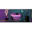 Wood Gaming Loft Bed With Desk, Multi-Storage Shelves, LED And Charging Station-1473637156
