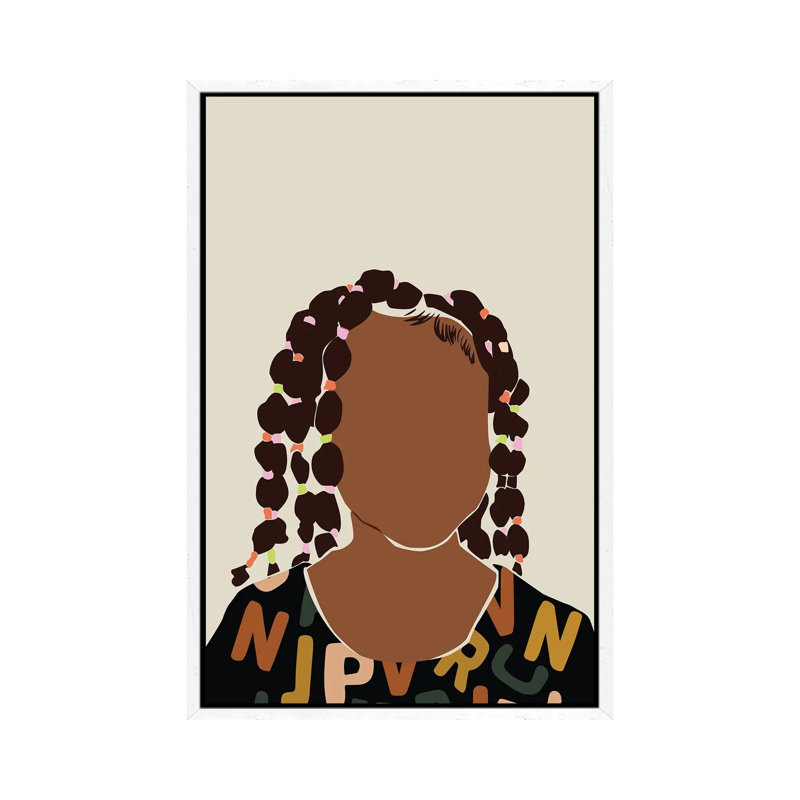 Black Girl Magic - Print on Canvas, White Framed, 152.5 cm H x 101.5 cm W