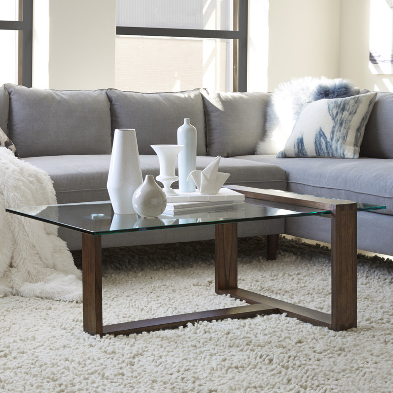 Khan Glass Top Single Coffee Table
