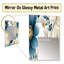 Alexsandria beige et bleu Escape Flowers - miroir floral, miroir mural décoratif floral, impression d'art en métal-254370602