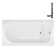 60" x 32" Acrylic Soaking Drop-In Bathtub, Drain Included