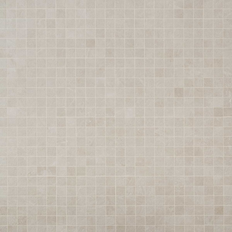 Era 12x12 Matte Textured Limestone Look Porcelain Mosaic Tile, Crema Beige