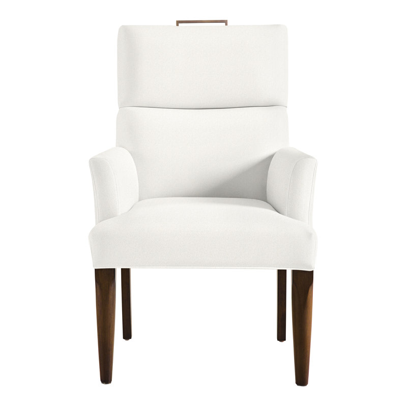 Thom Filicia Home Fabric Tight Back Arm Chair, Hampton, Kennelly Snow