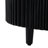 Round Side Table With Fluted Wood Base And Marble Top - Narrow End Table With Storage Drawers For Living Room Or Bedroom - Modern Accent Furniture With Brass Hardware - 21", Black