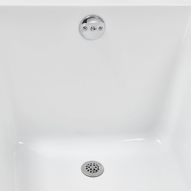 Baignoire de trempage en acrylique 72 po x 36 po, drain inclus, Chrome poli