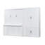 Grand lit escamotable avec placard, blanc