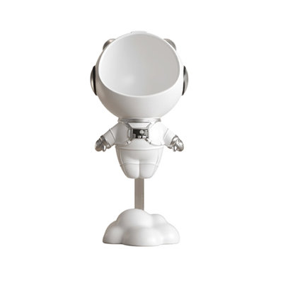 Astronaut Resin Figurine Gold Floating Side Table With Storage