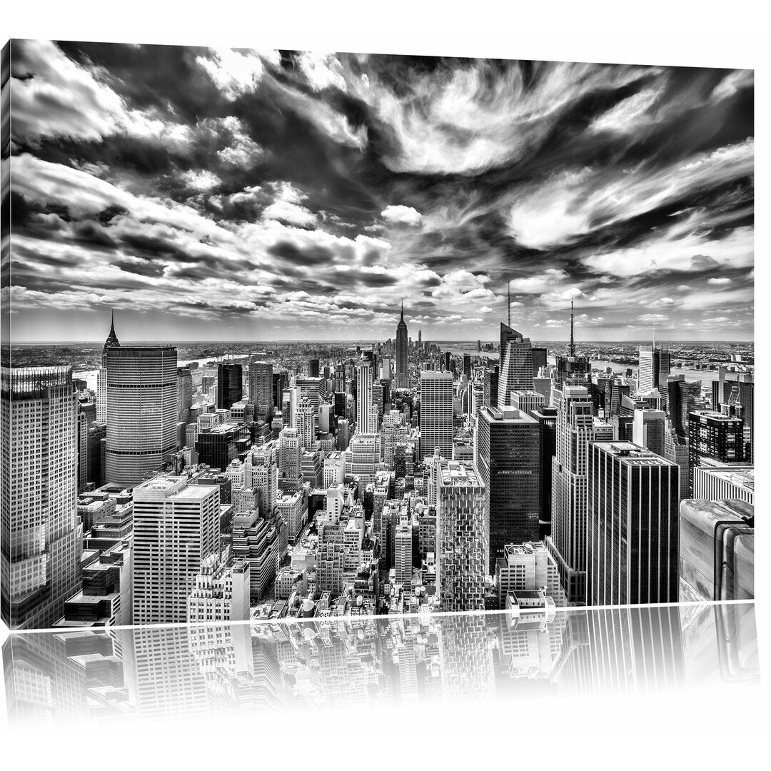 Leinwandbild New York Skyline in Monochrom