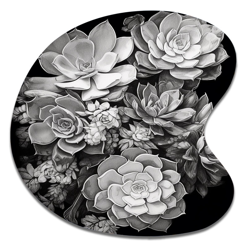 Seagraves - art mural asymétrique en métal à forme florale, H 27 po x l 27 po