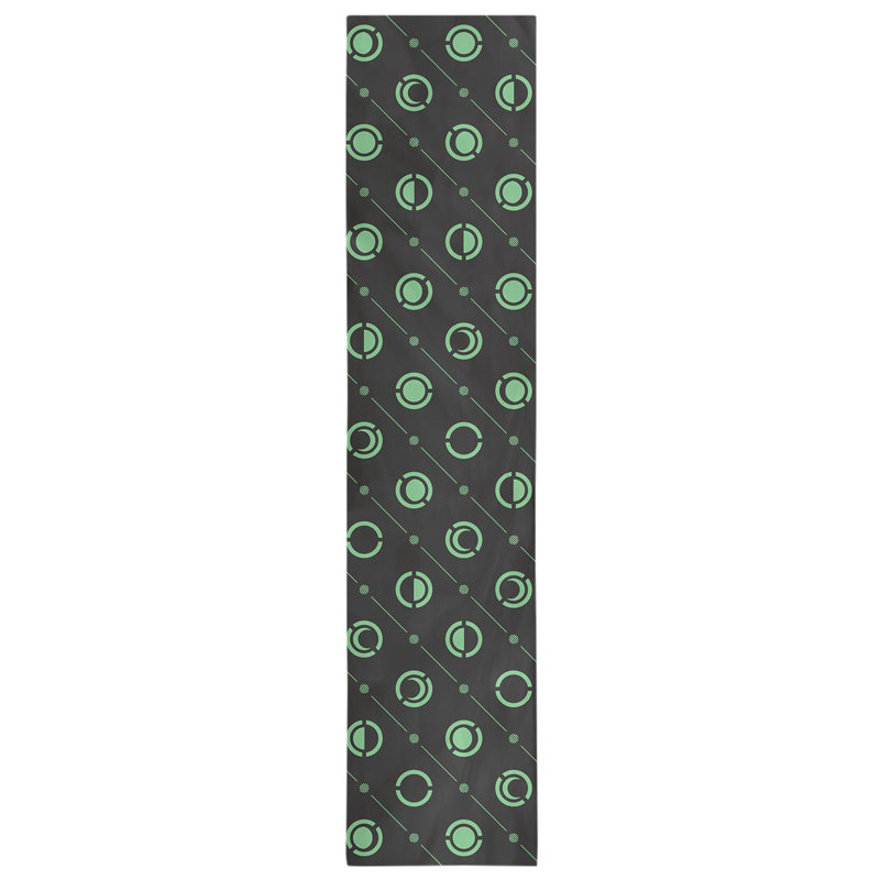 Classic Moon Phases Table Runner, 16" x 72", Black/Light Green